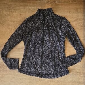 Lululemon Define Jacket Luon Suited Jacquard Black and White Size 10